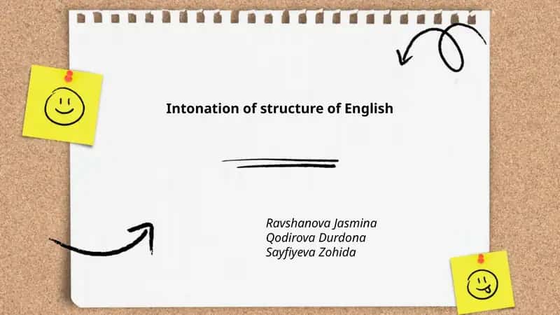 Intonation of structure of English