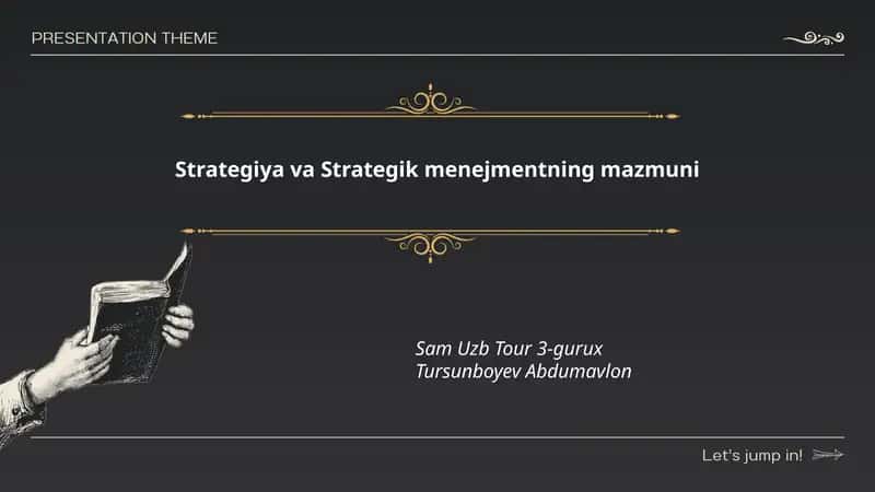 Strategiya va Strategik menejmentning mazmuni