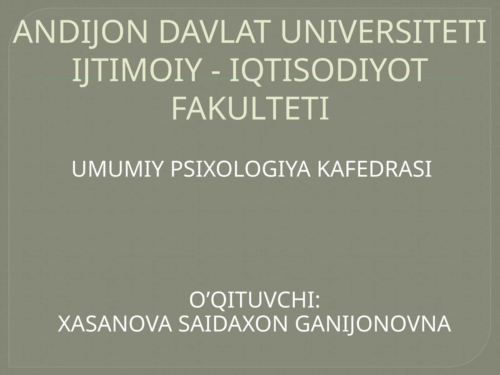 Umumiy psixologiya