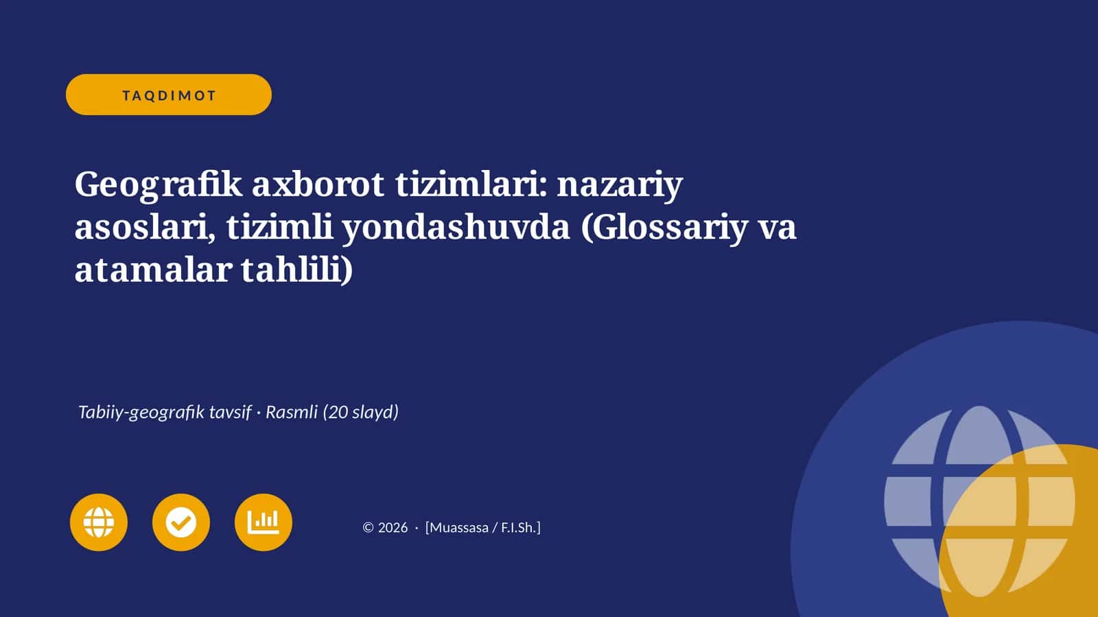 Geografik axborot tizimlari: nazariy asoslari, tizimli yondashuvda (Glossariy va atamalar tahlili)
