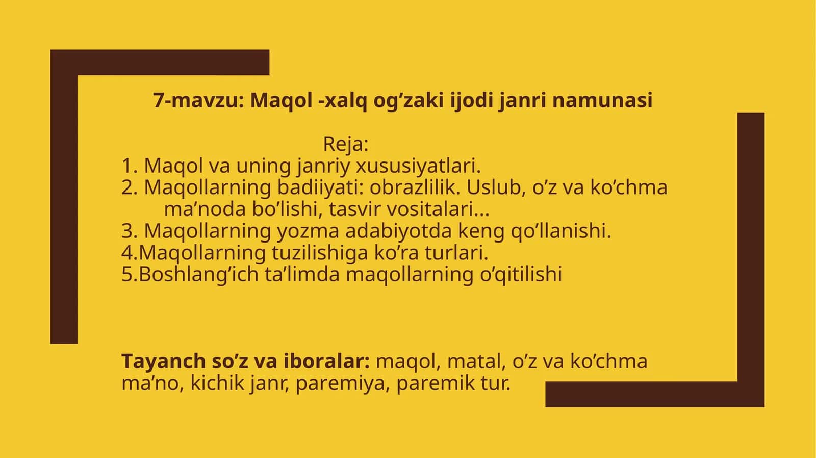 Maqol-xalqog’zakiijodijanri