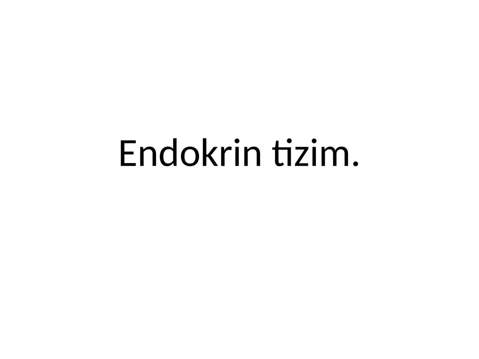 Endokrin tizim