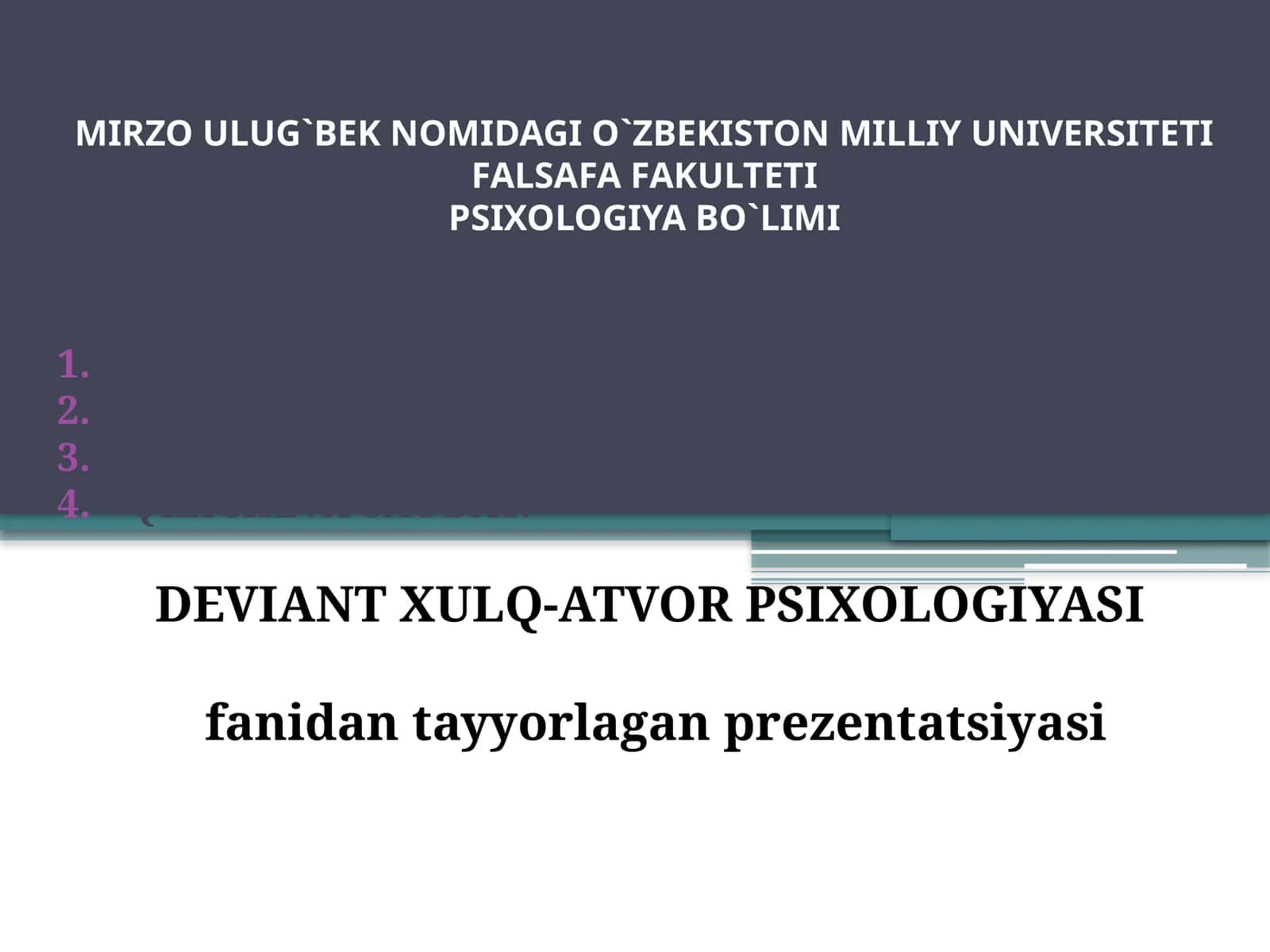 III Kurs talabalari