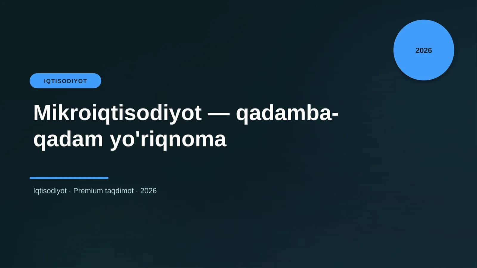 Mikroiqtisodiyot — qadamba-qadam yo'riqnoma