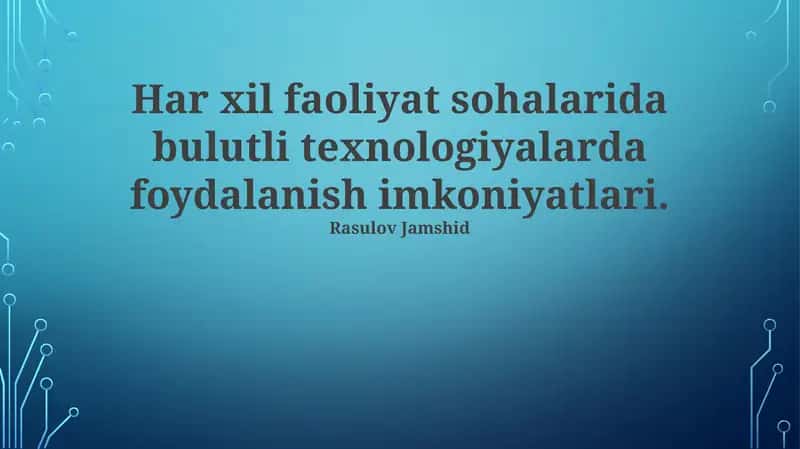 Bulut texnologiyalari