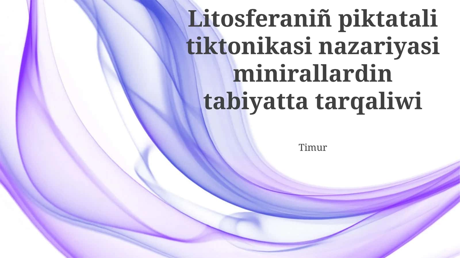 Litosferaniñ piktatali tiktonikasi nazariyasi