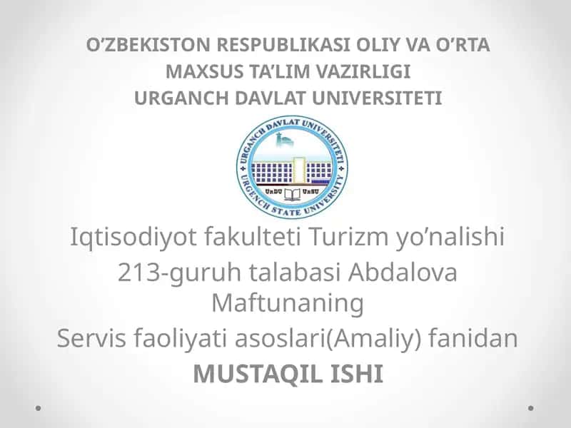 RESTORANLARDA MEHMONLAR ISHONCHI. BARLARDAGI SERVIS
