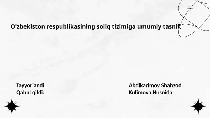 Soliqtizimining asosiy tamoyillari