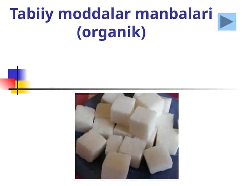 Tabiiy moddalar manbalari(organik)