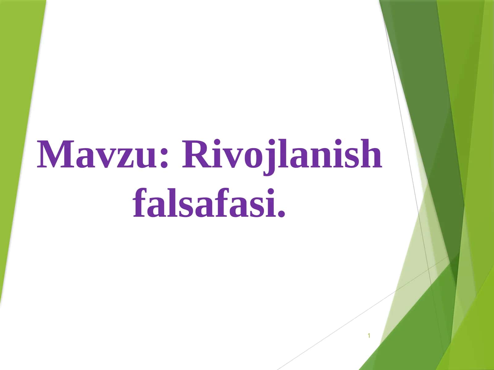 Rivojlanish falsafasi