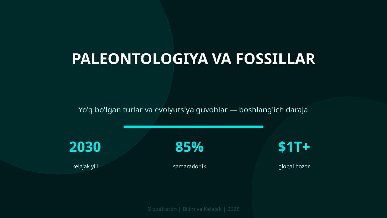 PALEONTOLOGIYA VA FOSSILLAR