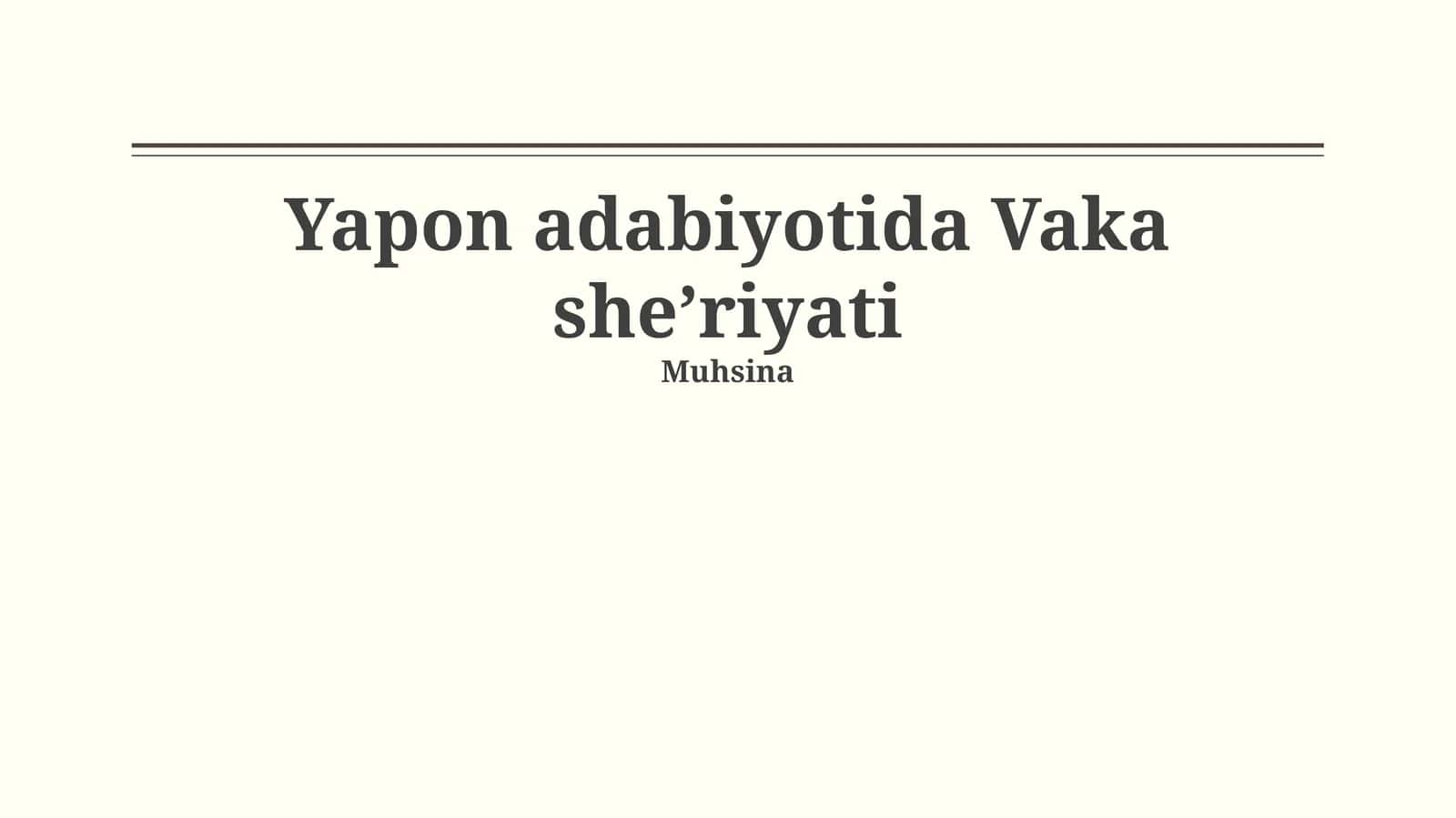 Vaka she’riyati