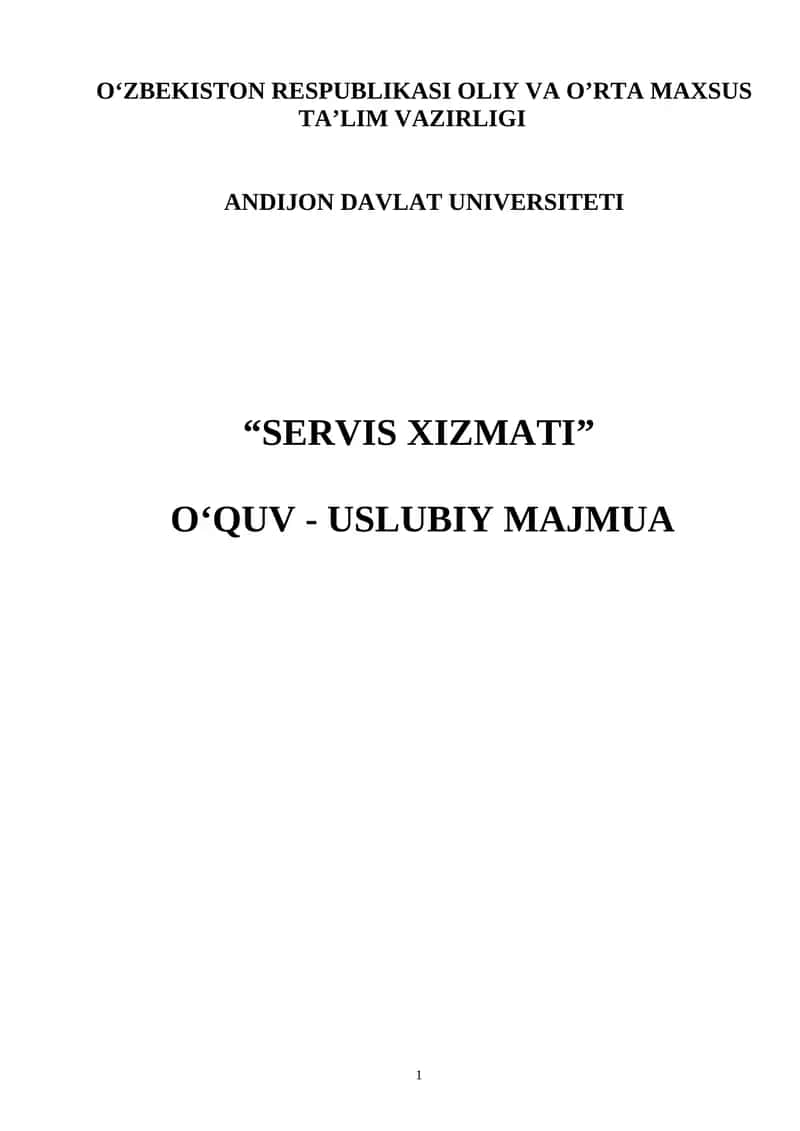 SERVIS XIZMATI