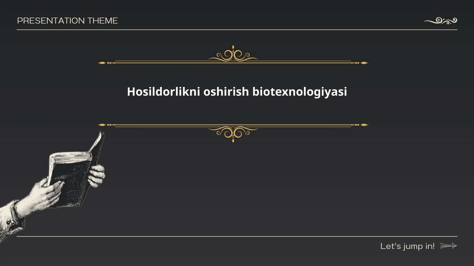 Hosildorlikni oshirish biotexnologiyasi