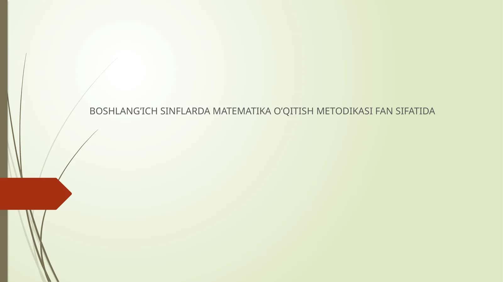 MATМEMATIKA FANLAR IСHIDA