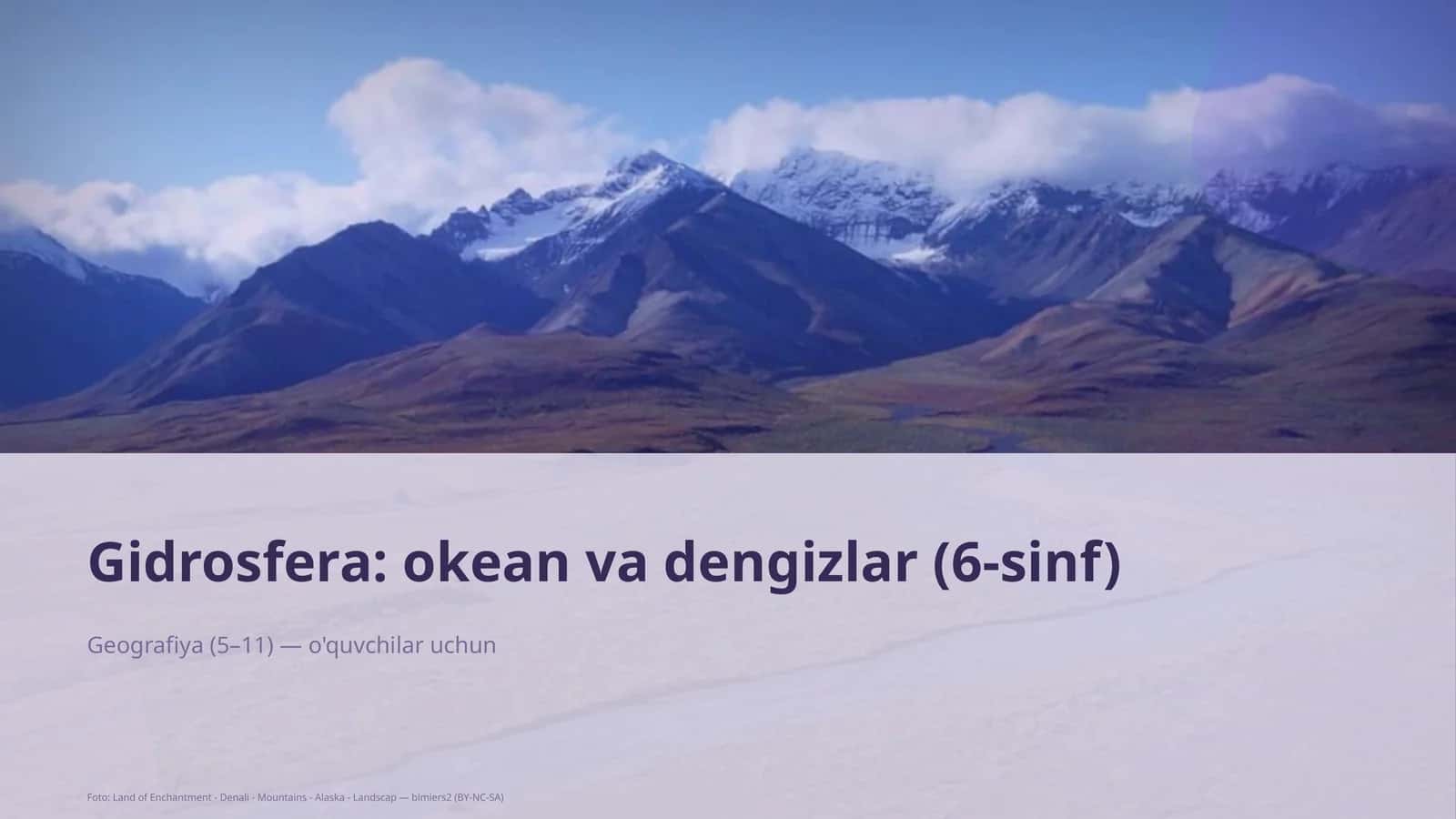 Gidrosfera: okean va dengizlar (6-sinf)