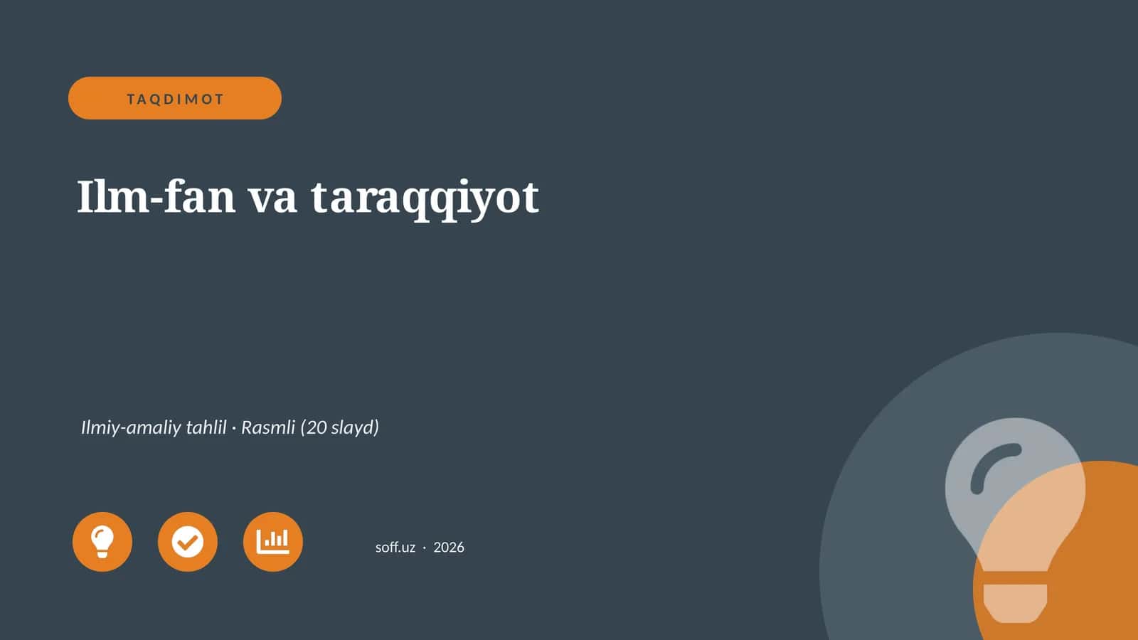 Ilm-fan va taraqqiyot