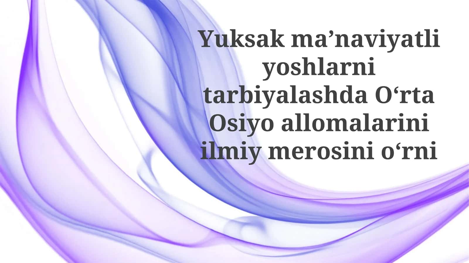 Markaziy Osiyo Olimlarining Hissalari