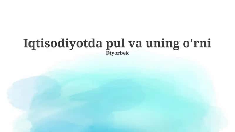 Pul: Ta'rifi, Funksiyalari va Turlari
