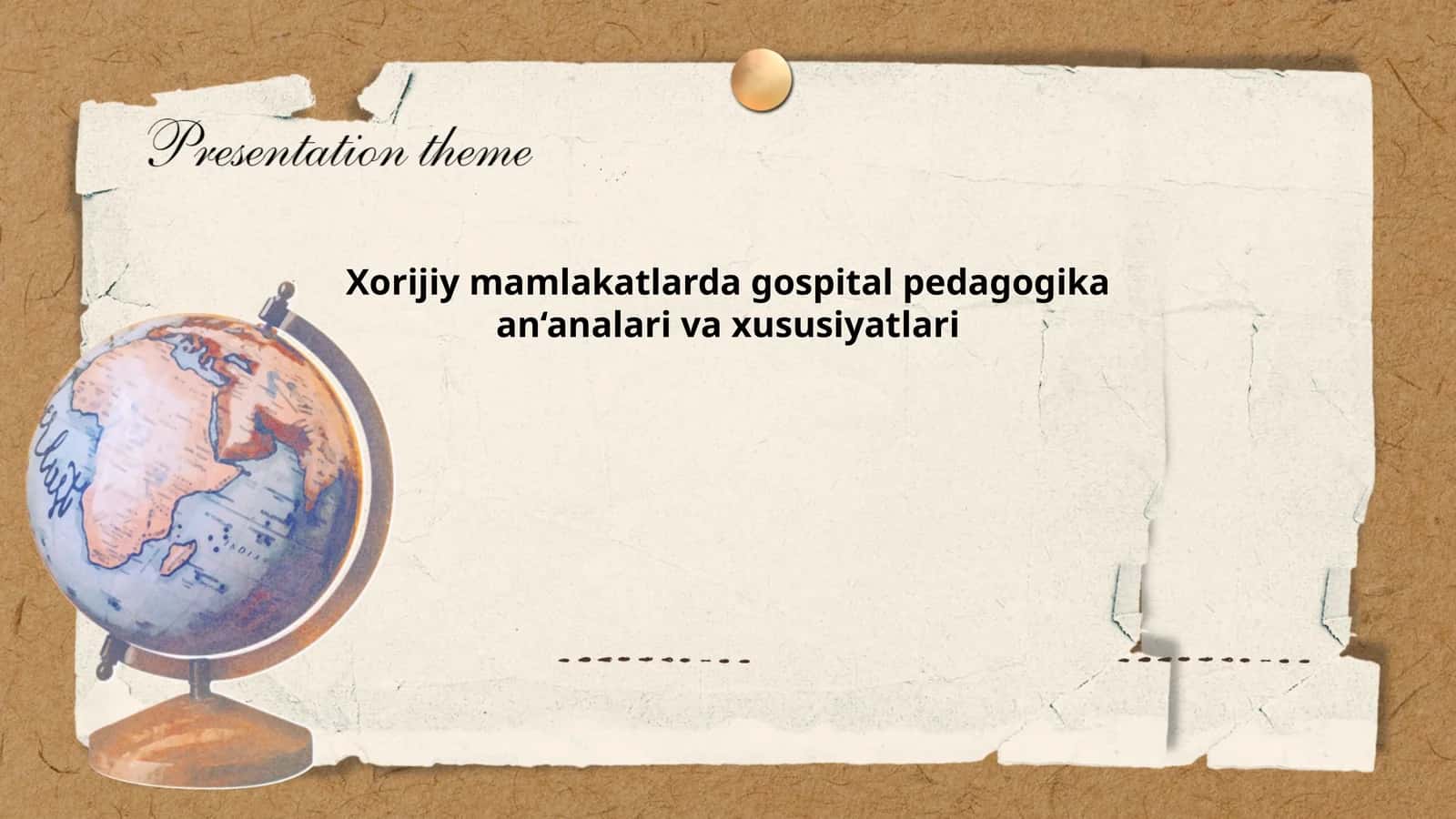 Xorijiy mamlakatlarda gospital pedagogika an‘analari va xususiyatlari