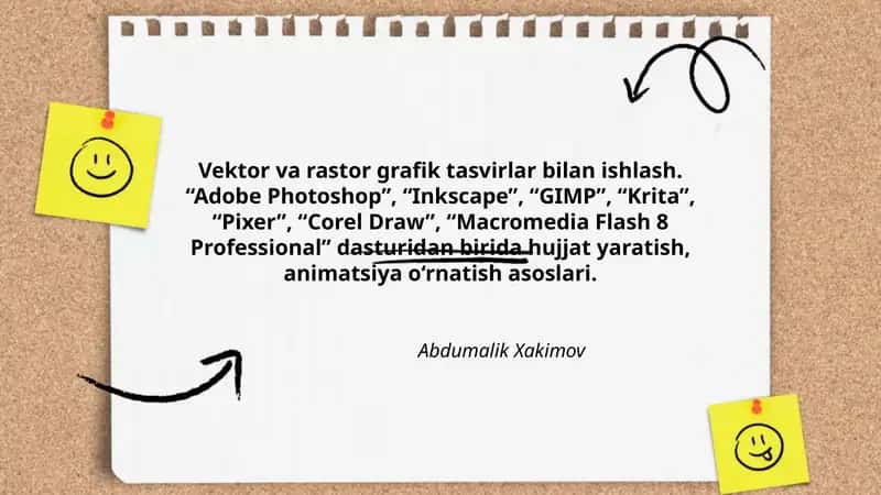 Vektor va rastor grafik tasvirlar bilan ishlash