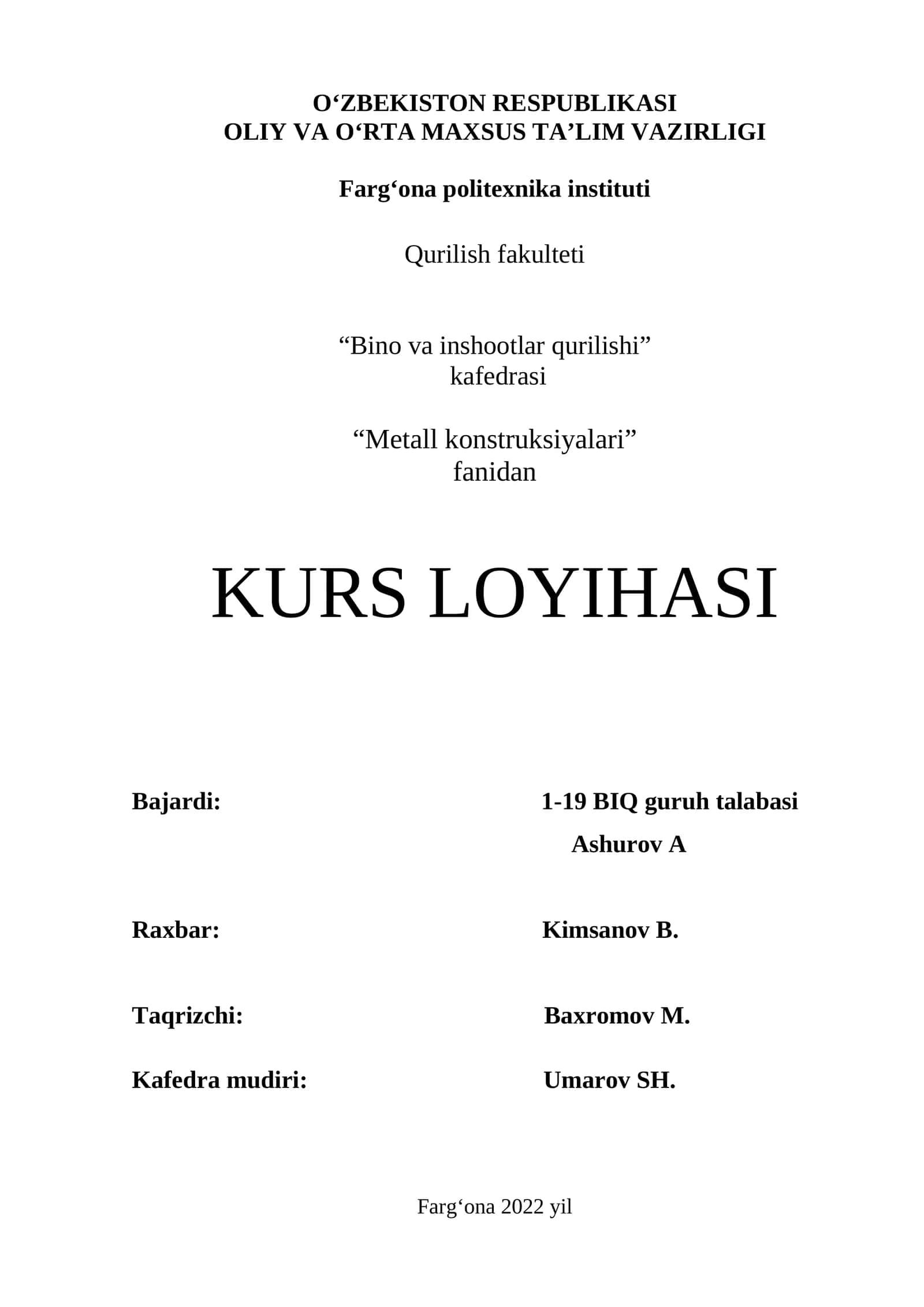 Metall konstruksiyalari