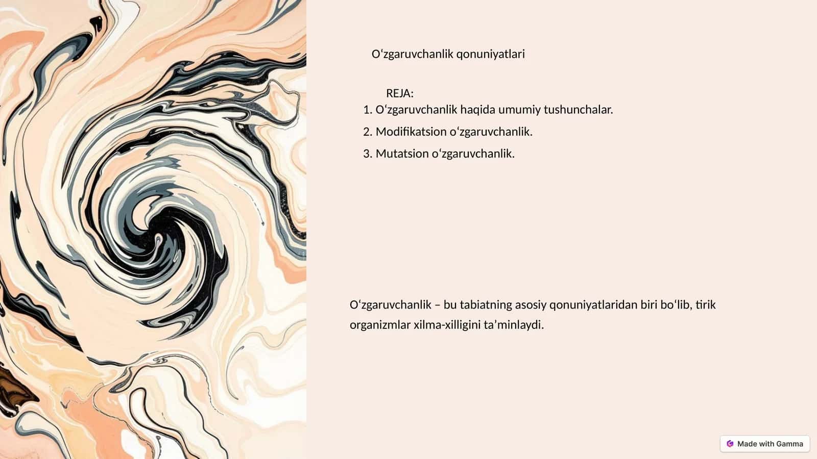 Oʻzgaruvchanlik qonuniyatlari