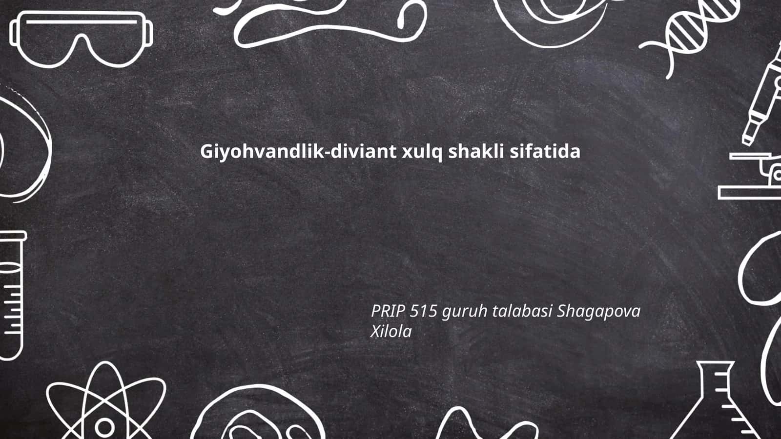 Giyohvandlikning tarixi va uning ijtimoiy ildizlari
