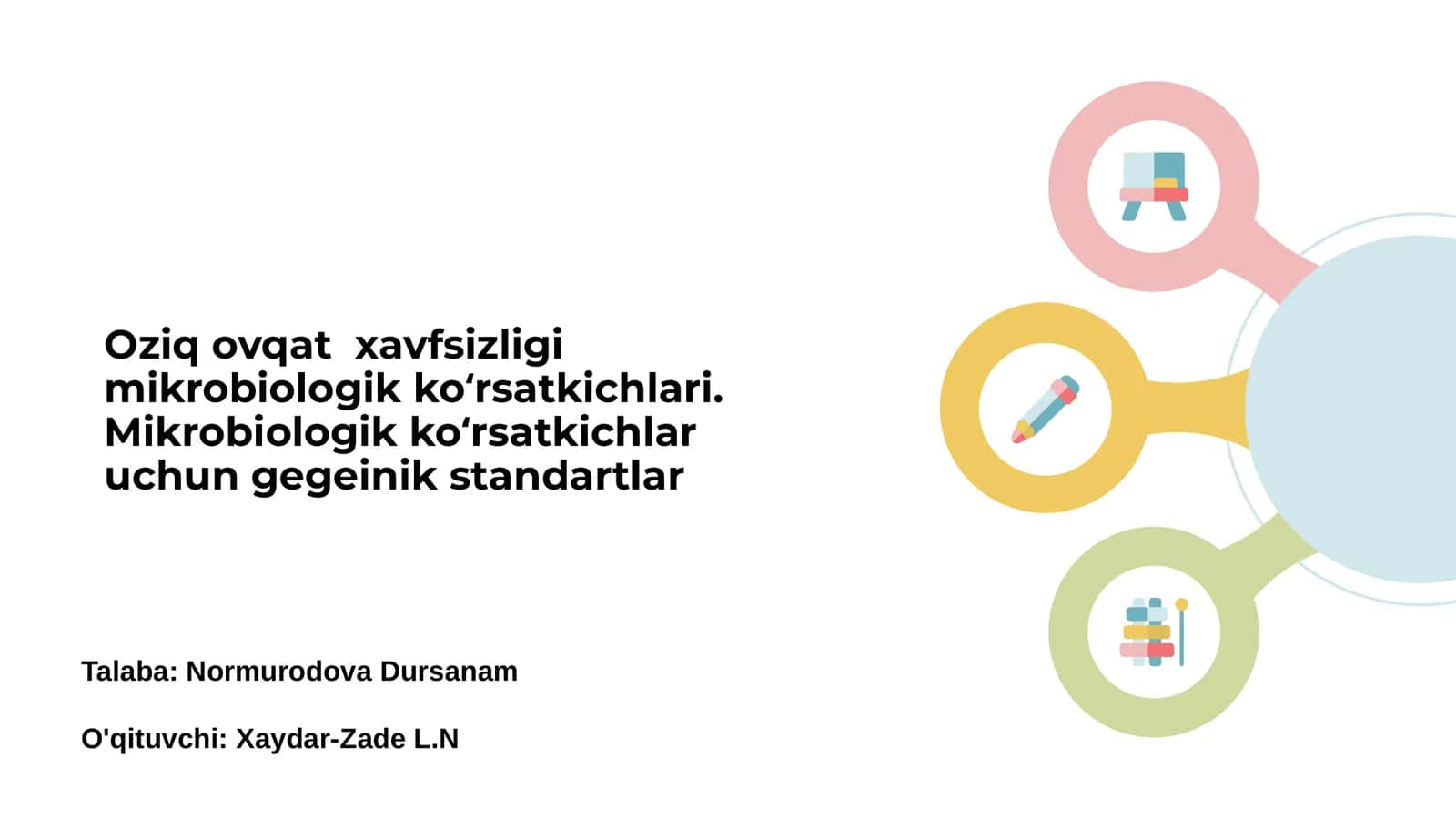 Oziq Ovqat Xavfsizligi Tushunchasi