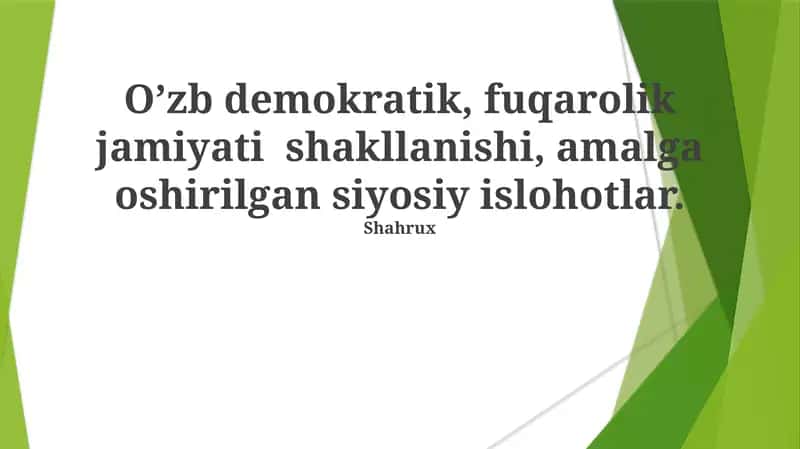 O'zbekistondagi Fuqarolik Jamiyati: Muammolar va Taraqqiyot