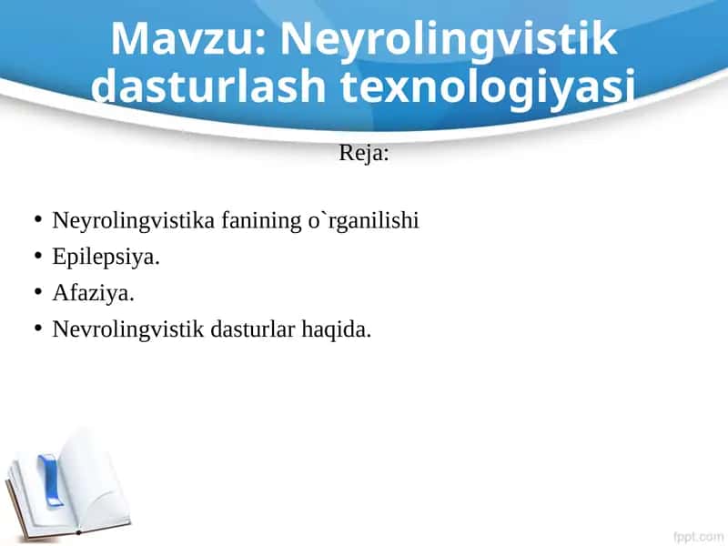 Neyrolingvistikdasturlashtexnologiyasi