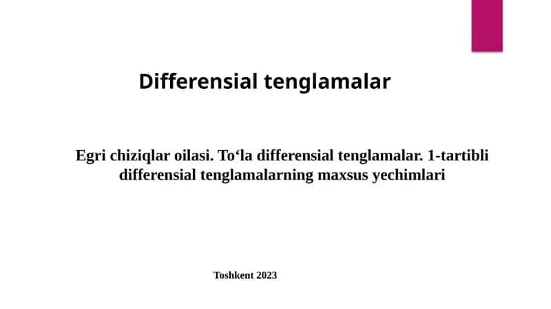 Egri chiziqlar oilasi