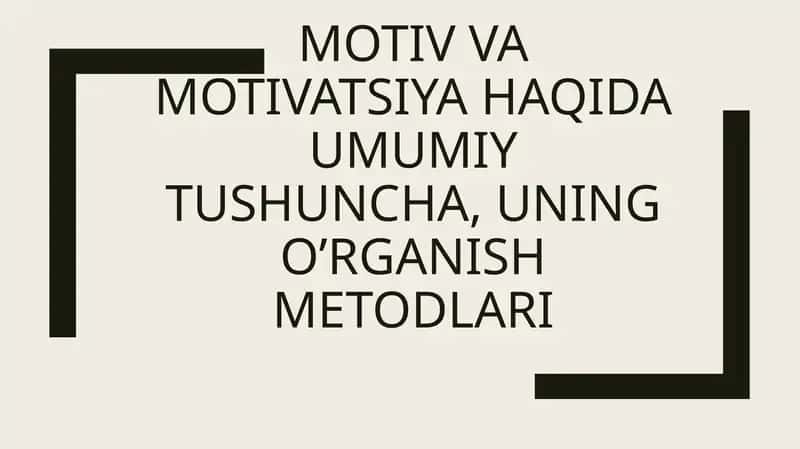 Motivatsiya