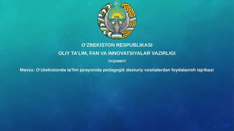 Pedagogik dasturiy ta'minotning O'zbekistonda rivojlanish tarixi va istiqbollari