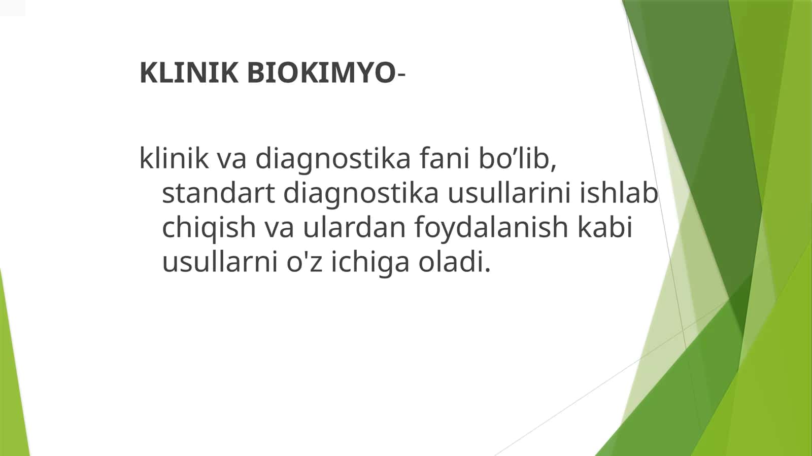 KLINIK BIOKIMYO