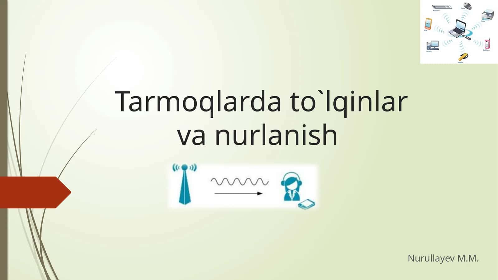 Tarmoqlarda to`lqinlar va nurlanish