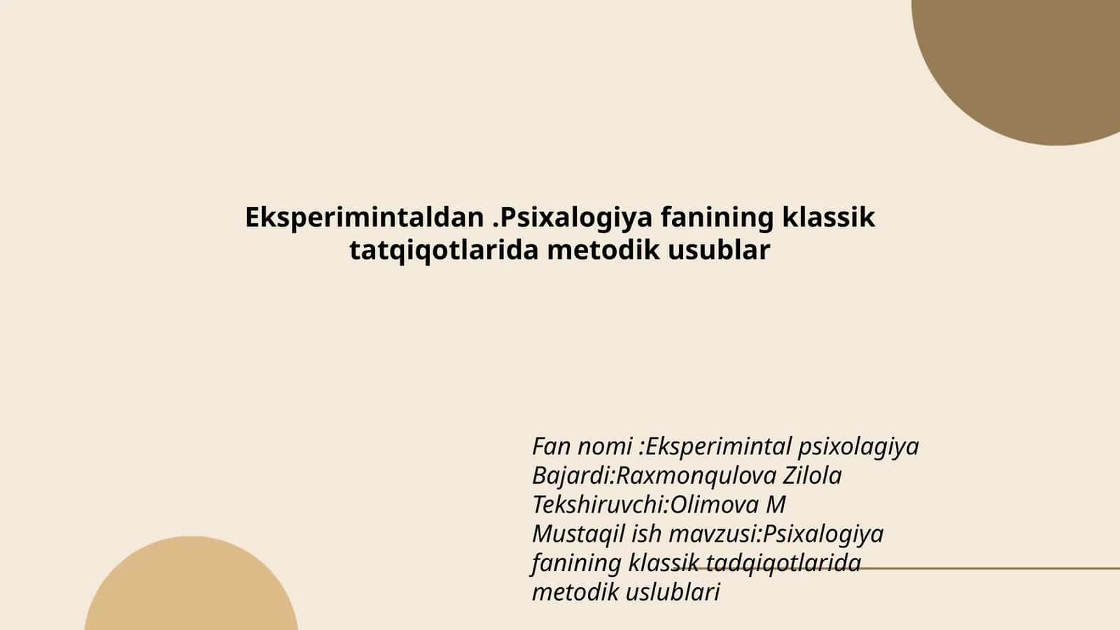Eksperimintal psixolagiya