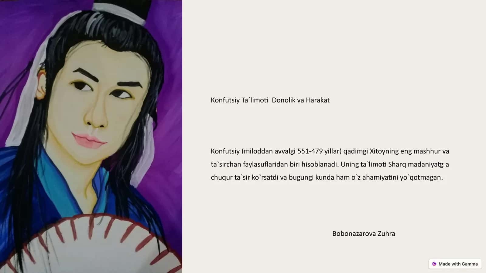 Konfutsiy Ta`limoti: Donolik va Harakat