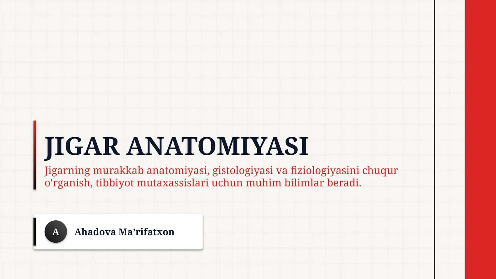 Jigar anatomiyasi