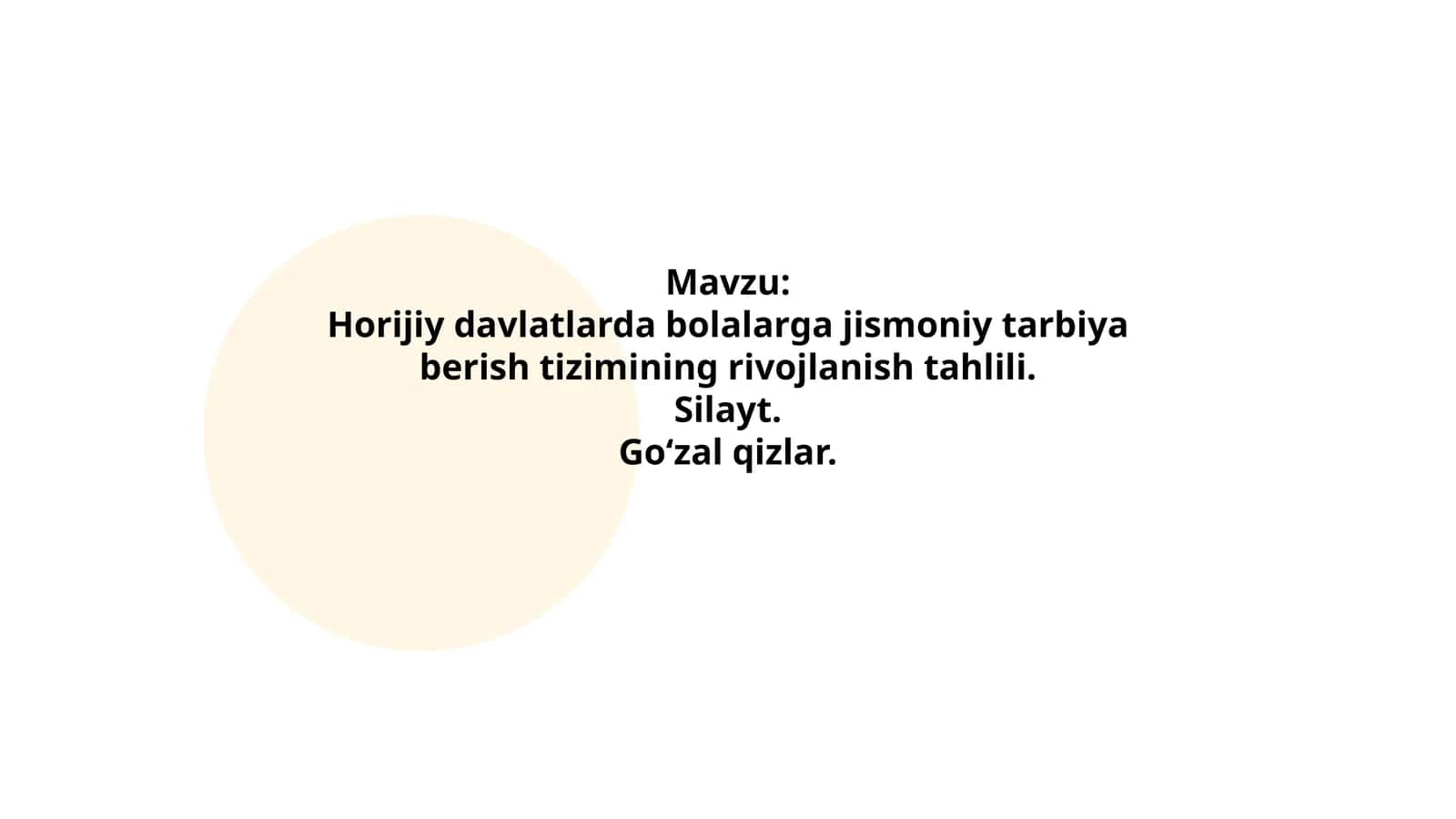 Chet el mamlakatlarida bolalar uchun jismoniy tarbiya tizimlarining tarixiy rivojlanishi