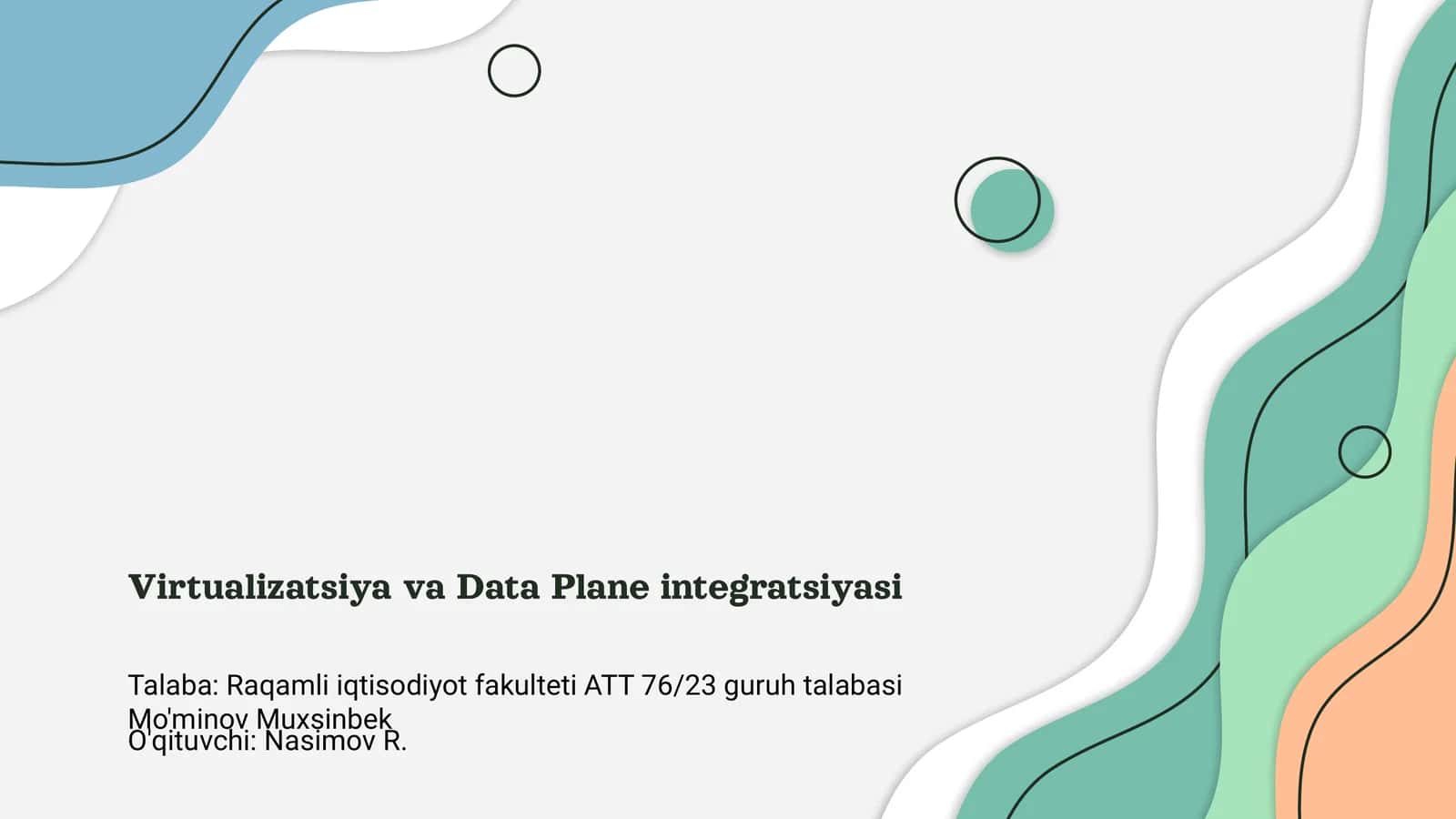 Virtualizatsiya va Data Plane integratsiyasi