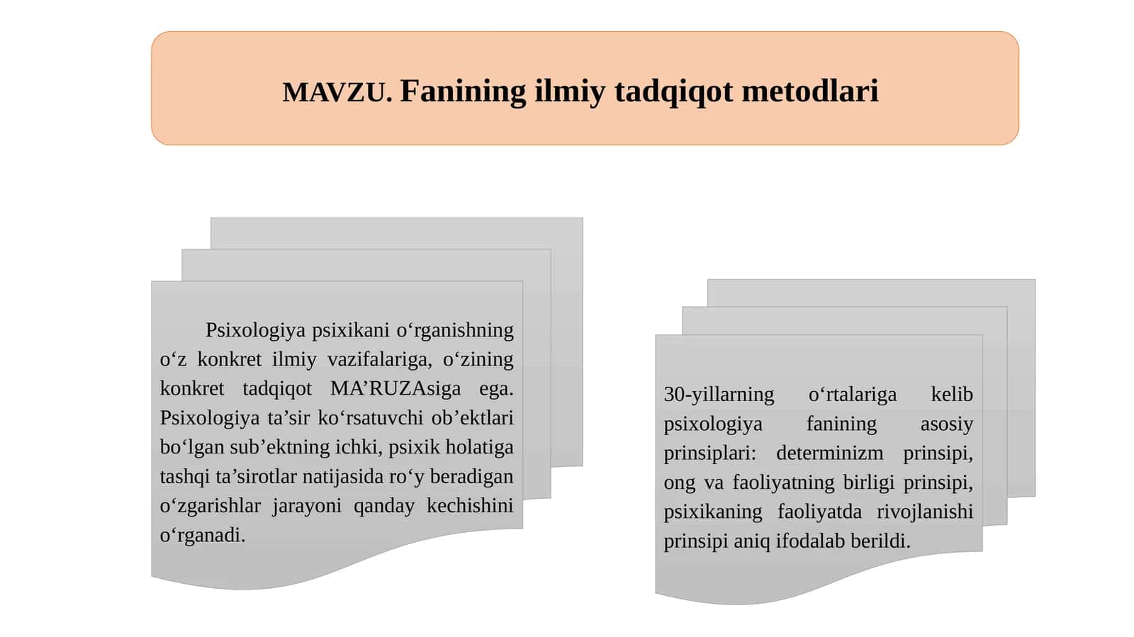 Fanining ilmiy tadqiqot metodlari