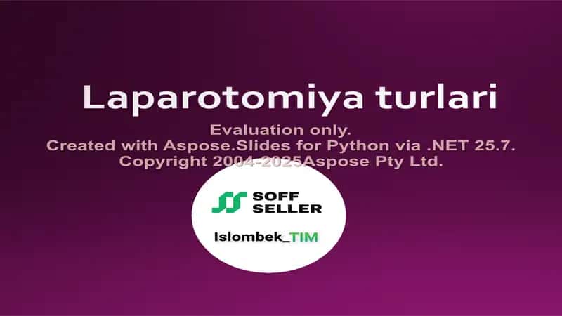Laparotomiya turlari
