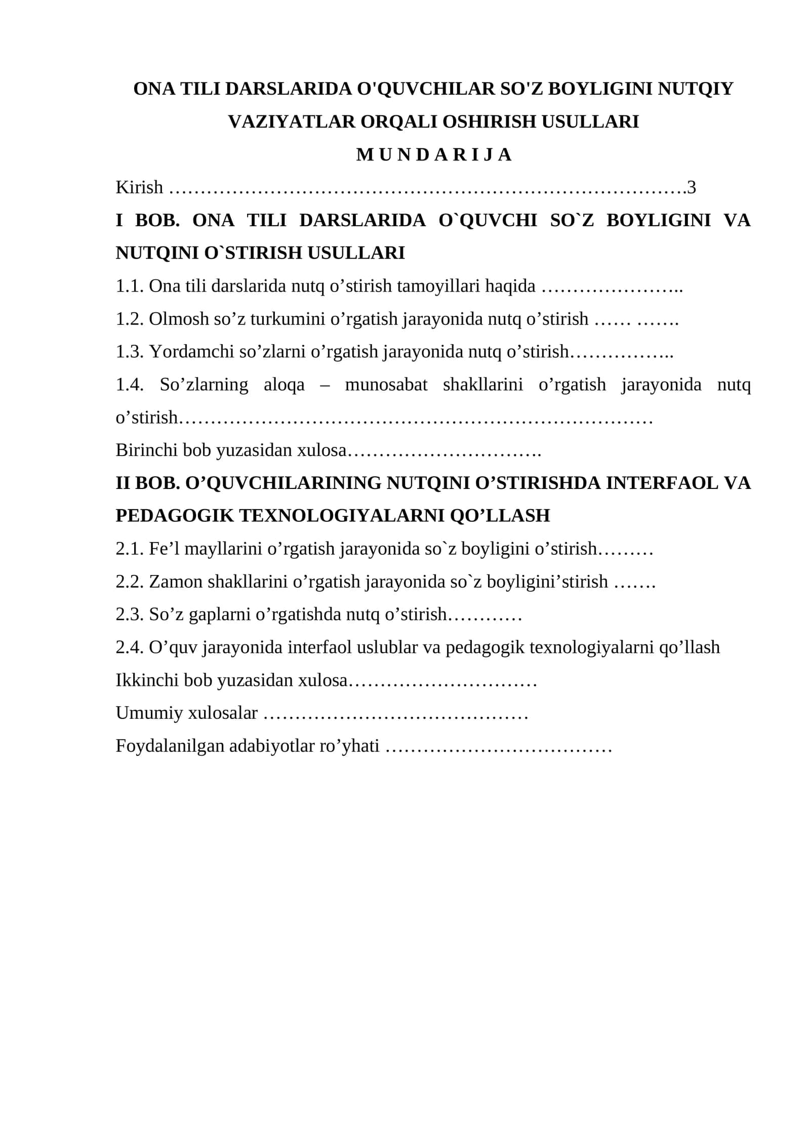 O'quvchilar so'z boyligini nutqiy vaziyatlar orqali oshirish usullari