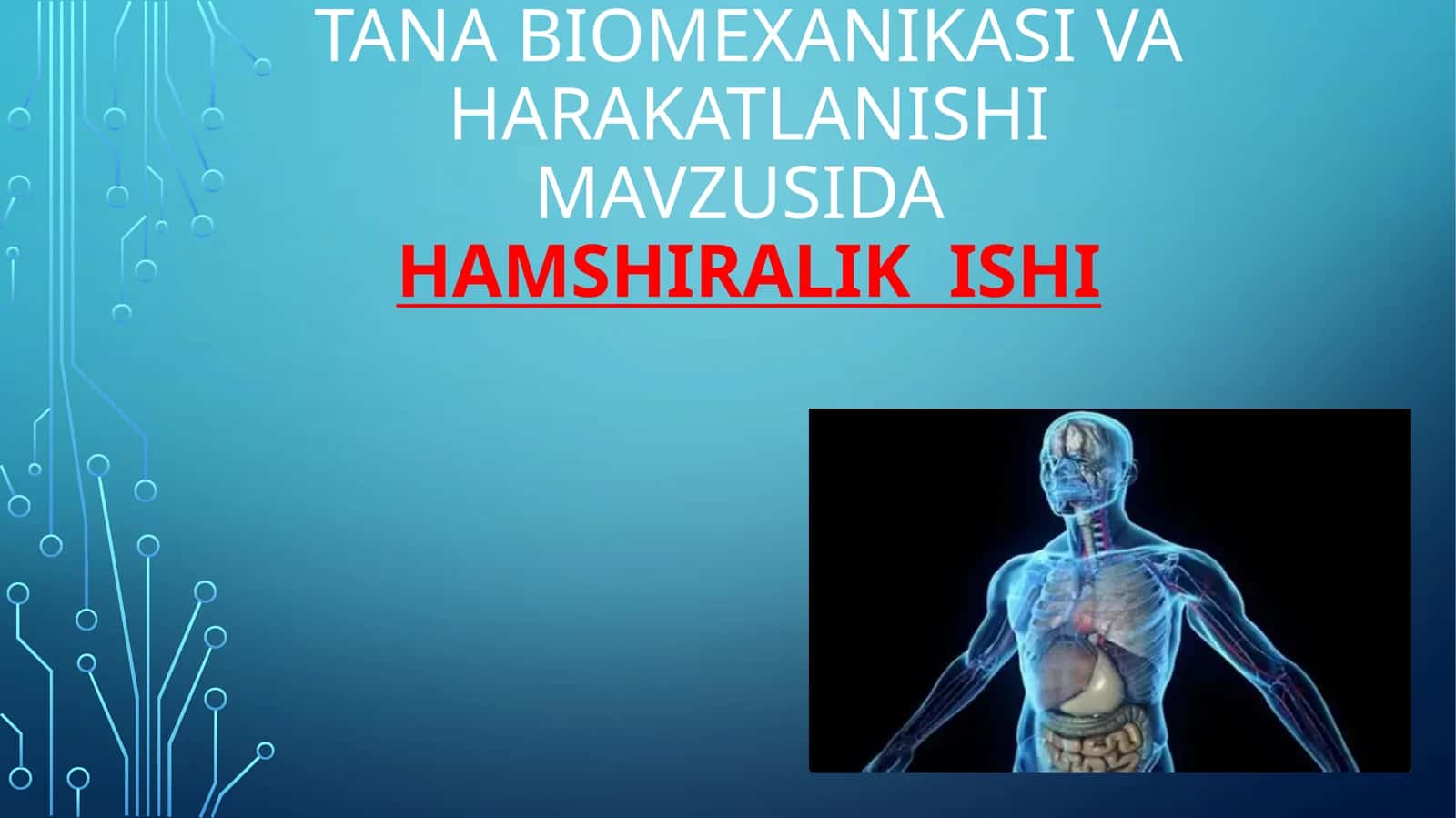TAna biomexanikasi va harakatlanishi