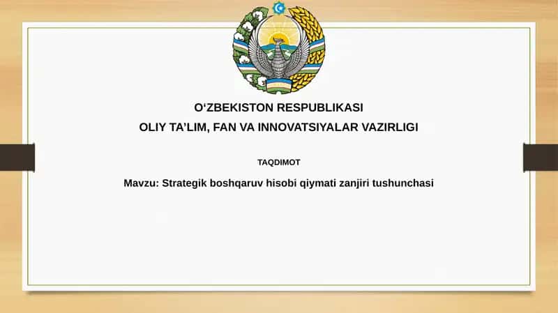 Qiymat zanjiri tushunchasi