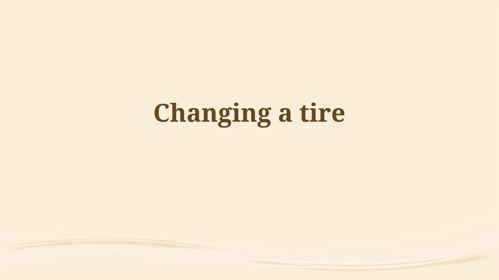 Changing a tire