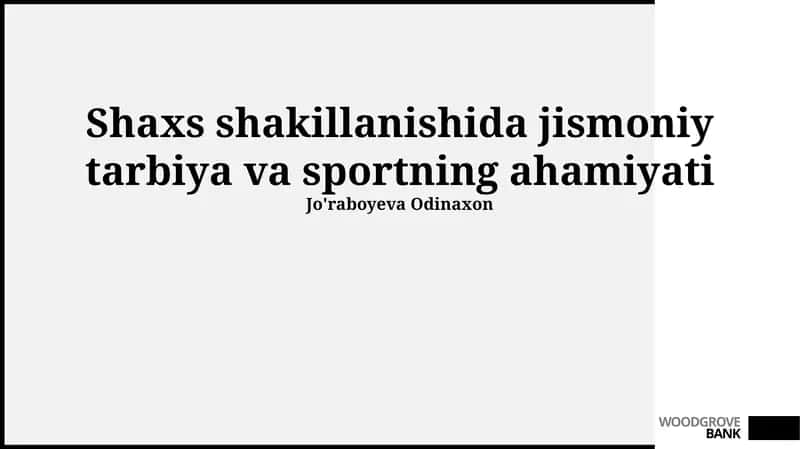 Jismoniy tarbiya va sport