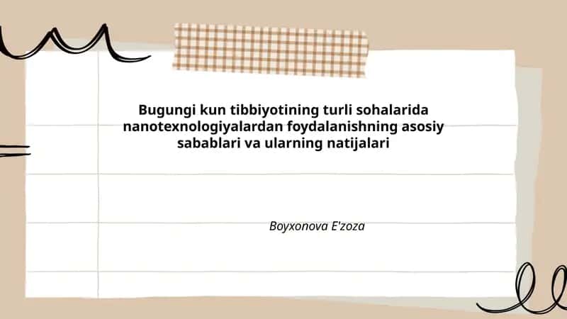 Onkologiyada nanodori tizimlari
