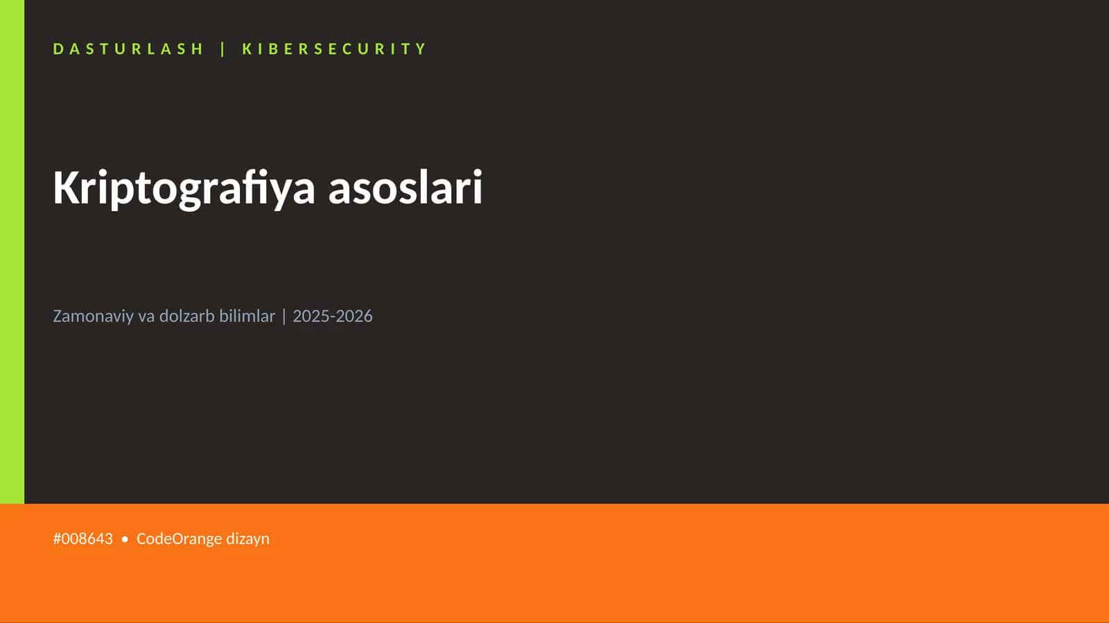 Kriptografiya asoslari